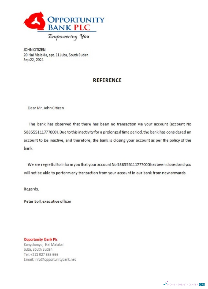 Download South Sudan Opportunity bank closure reference Photoshop template